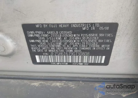 2009 Subaru Forester 2.5X z USA, uszkodzony, nr VIN JF2SH61679G730808